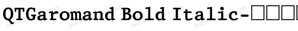 QTGaromand Bold Italic字体转换